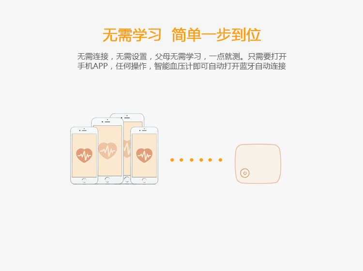 智能血壓計功能-無需學習，簡單一步到位